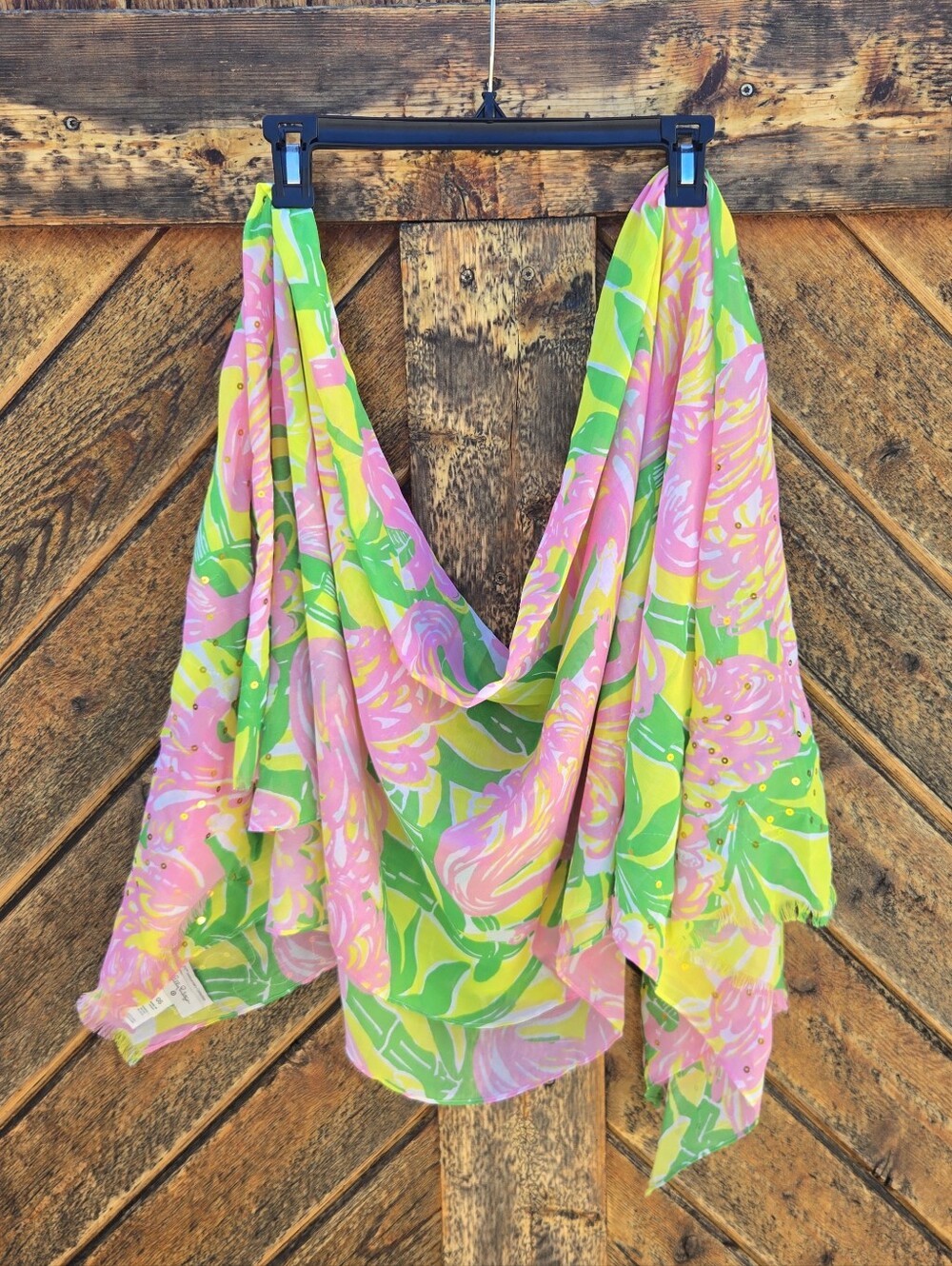 Lilly Pulitzer For Target Fan Dance Wrap Sequin Scarf